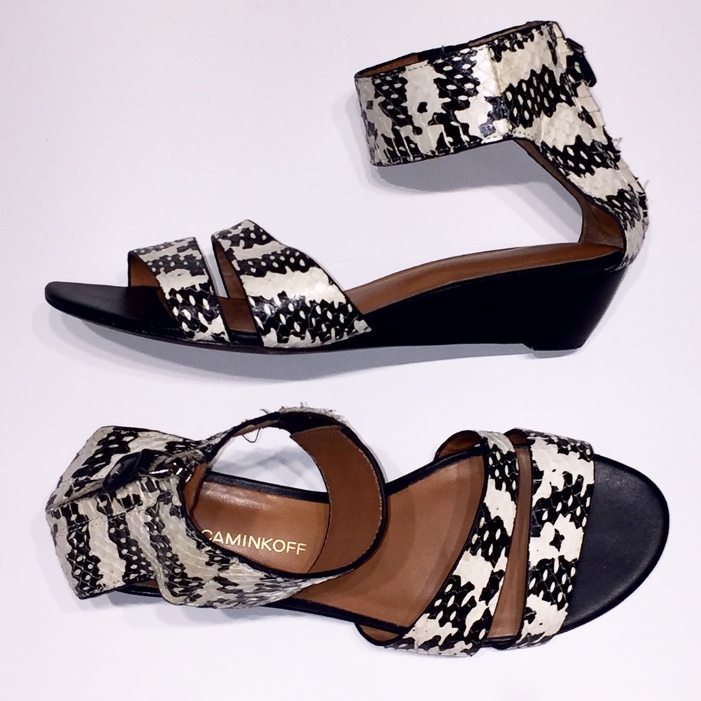 Rebecca Minkoff Lore Ankle Strap Wedge Sandal 7